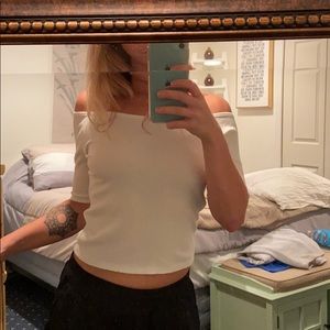 Off The Shoulder White Top